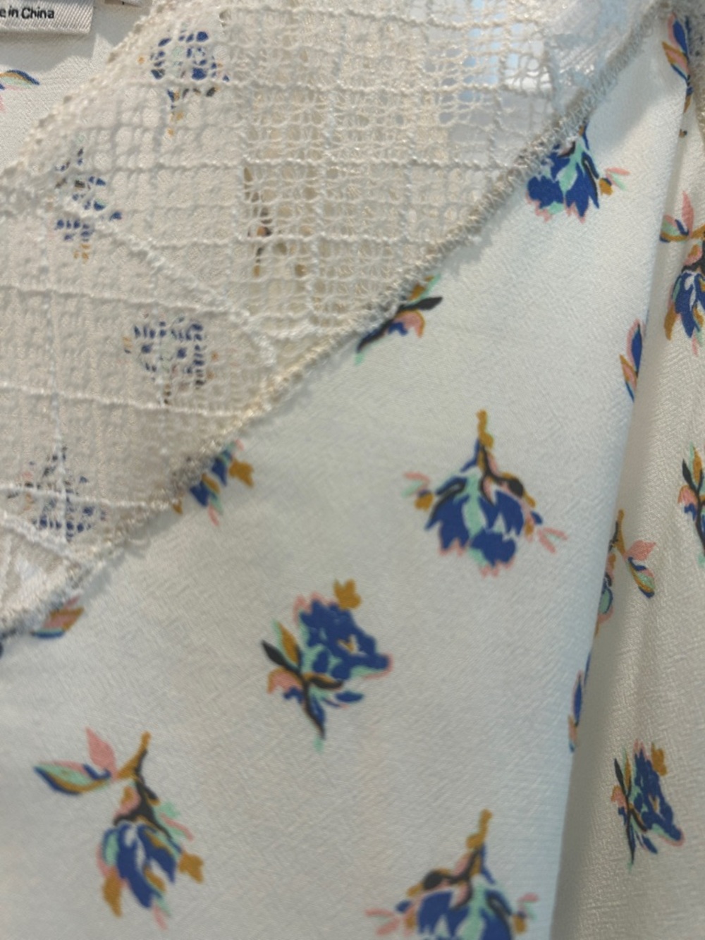 Zadig & Voltaire  Christ Vanilla  Flower/ Lace Trim Camisole Top. - Picture 3 of 8